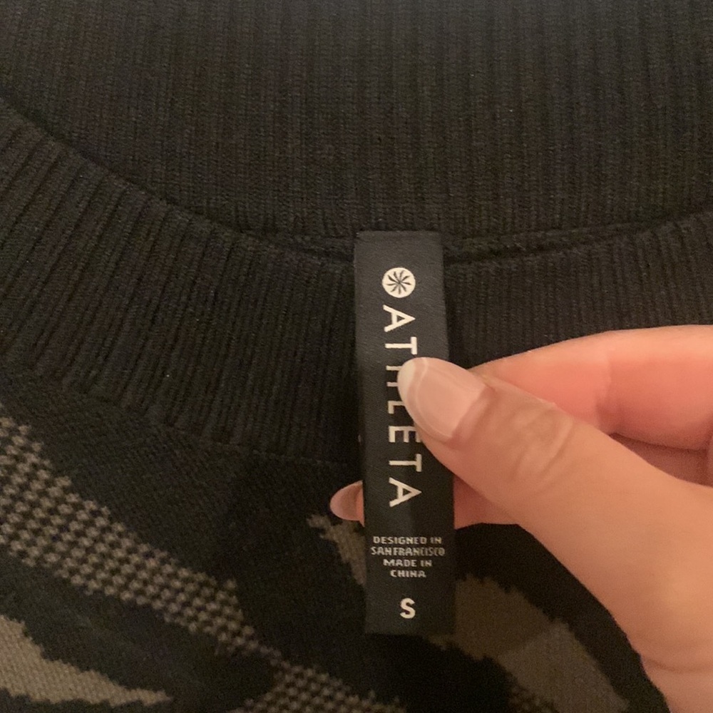 Athleta Jacquard Merino Wool Blend Pullover Sweater. Size S‎ - Picture 5 of 11